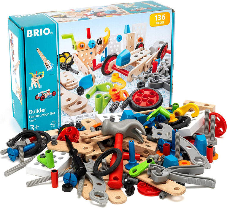 BRIO Builder Construction Set 136 Pieces Building Kit Large Set 3yrs+