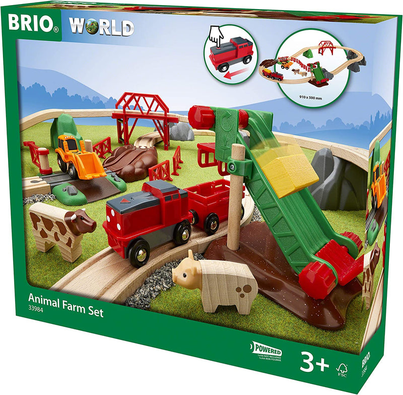 BRIO Animal Farm Set Battery Operated 30pcs Farm Animal Toys Best Seller 3yrs+