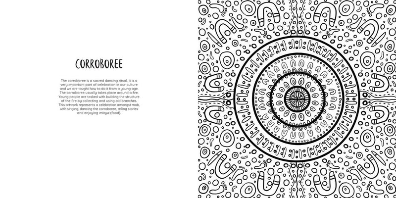 Mulganai: A First Nations Colouring Book (Paperback) by Emma Hollingsworth Activity Book Australian Authors Art and craft for kids 3yrs+