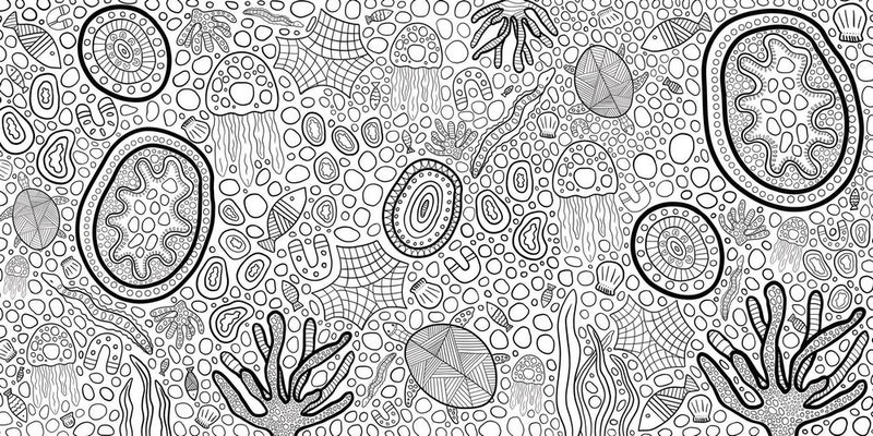 Mulganai: A First Nations Colouring Book (Paperback) by Emma Hollingsworth Activity Book Australian Authors Art and craft for kids 3yrs+