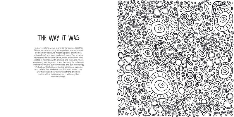 Mulganai: A First Nations Colouring Book (Paperback) by Emma Hollingsworth Activity Book Australian Authors Art and craft for kids 3yrs+