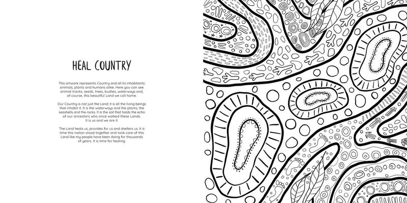 Mulganai: A First Nations Colouring Book (Paperback) by Emma Hollingsworth Activity Book Australian Authors Art and craft for kids 3yrs+