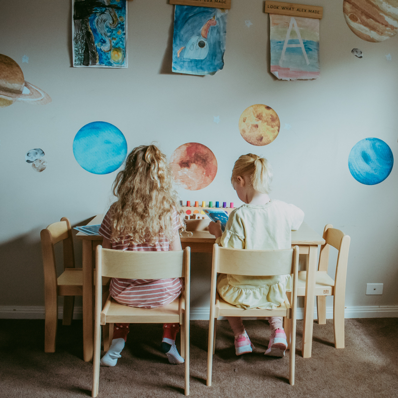 Montessori Furniture Upper Primary Kids CHAIR (8yrs+) Beechwood 38cm(H) Best Seller Kids Furniture (Heavy Shipping)