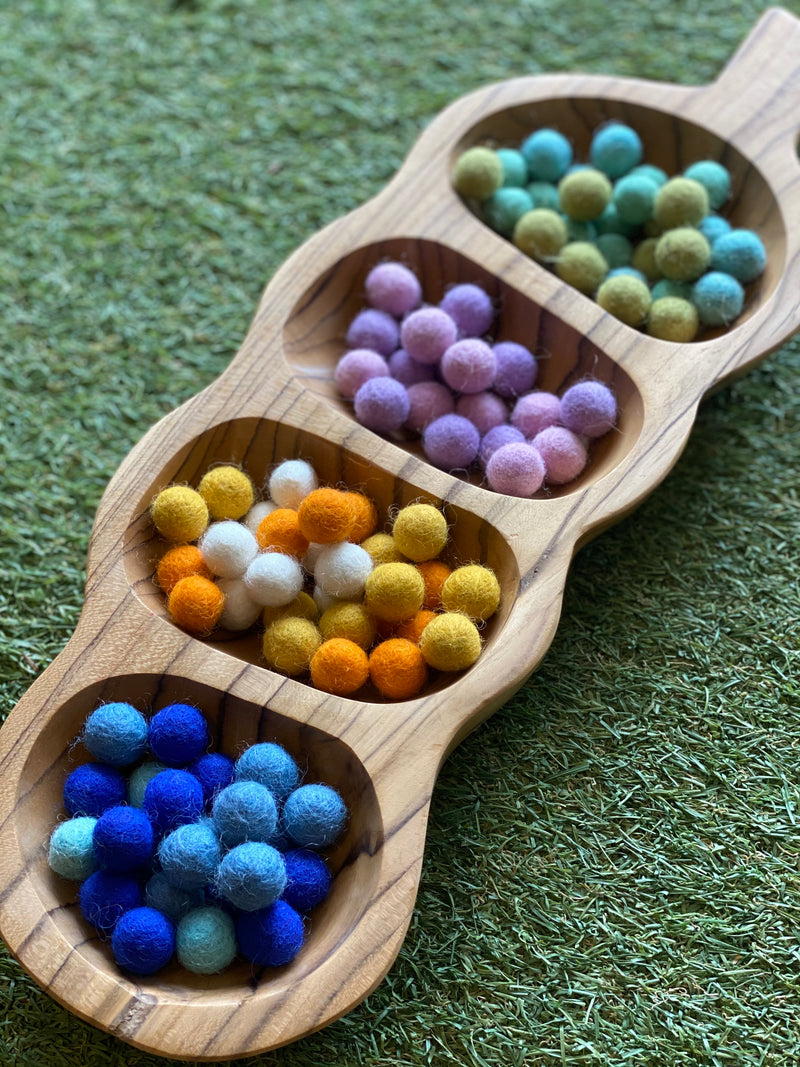 Papoose Felt Pompoms 1.5cm Spring 100 Pieces Pretend & Imaginative Play Toys 3yrs+