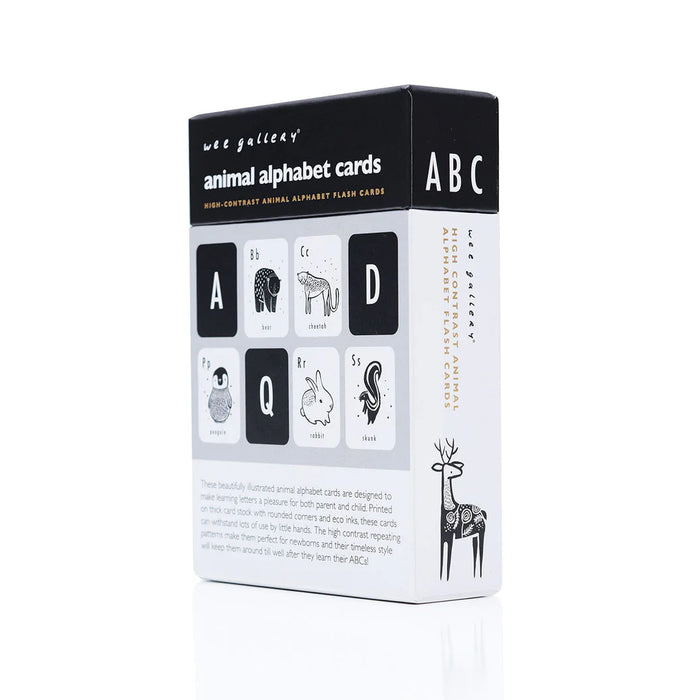 Wee Gallery Animal Alphabet Flash Cards Set of 26 0m+