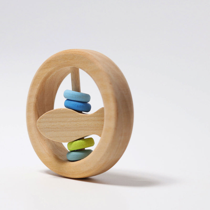 Grimm's Grasping Toy Circle Rattle Little Fish Zeppo Baby Toys Baby Gifts Idea 0m+