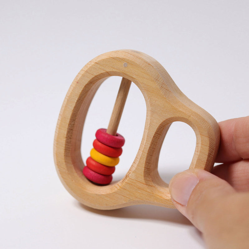 Grimm's Grasping Toy Rattle with Rings Red Klipp Klapp Baby Toys Baby Gifts Idea 0m+