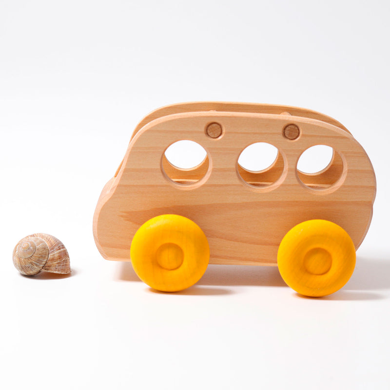 Grimm's Bus Wooden Toy Car 3yrs+