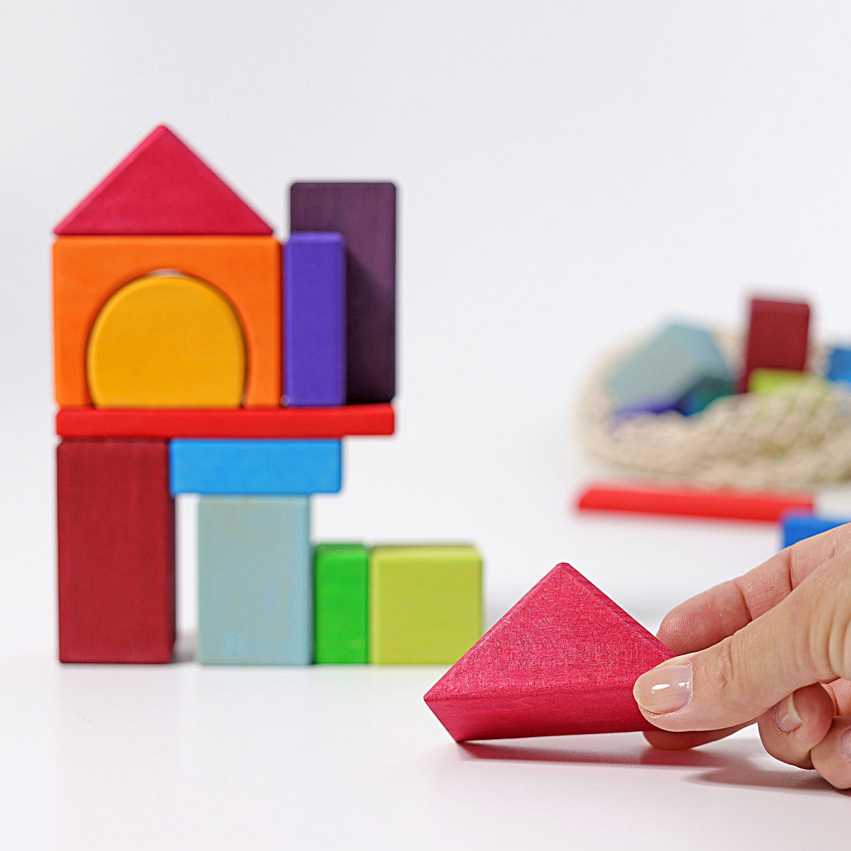 30 Blocks Grimm's 30 Colored Geo-Blocks Toddler Toys Building Blocks Best Seller ...
