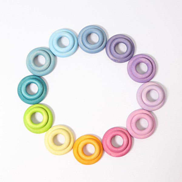 Grimm’s Building Rings Pastel 3yrs+