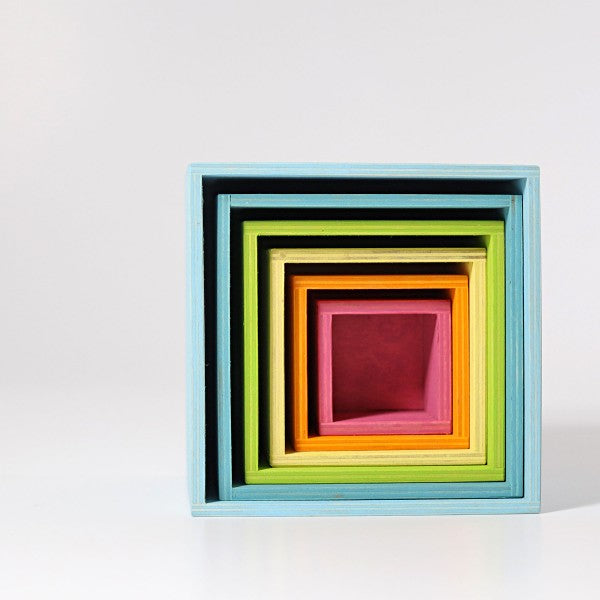 Grimm's Stacking Boxes Large Pastel Developmental Toys for Toddlers Gifts Idea Clearance 2yrs+