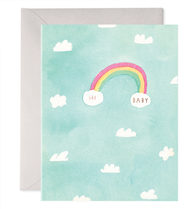 Foil Greeting Card - Hi Baby Sky