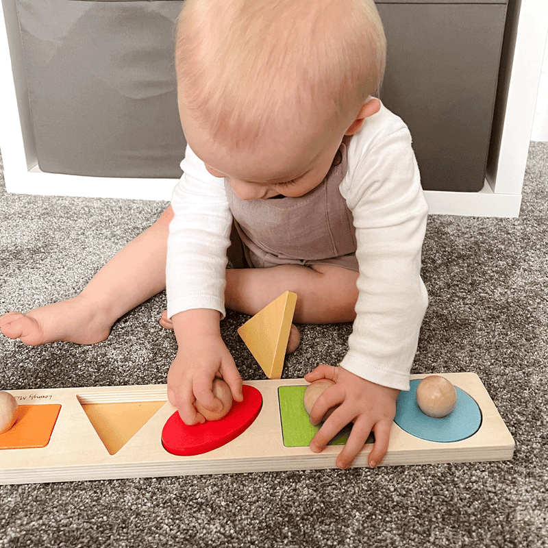 Bigjigs Toys Shape Matching Board with Knob 12m+ - My Playroom 