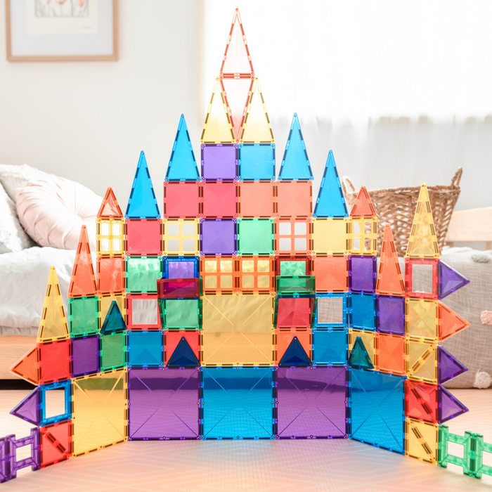 Using Connetix Magnetic Tiles Set for STEAM Play - Unicorns