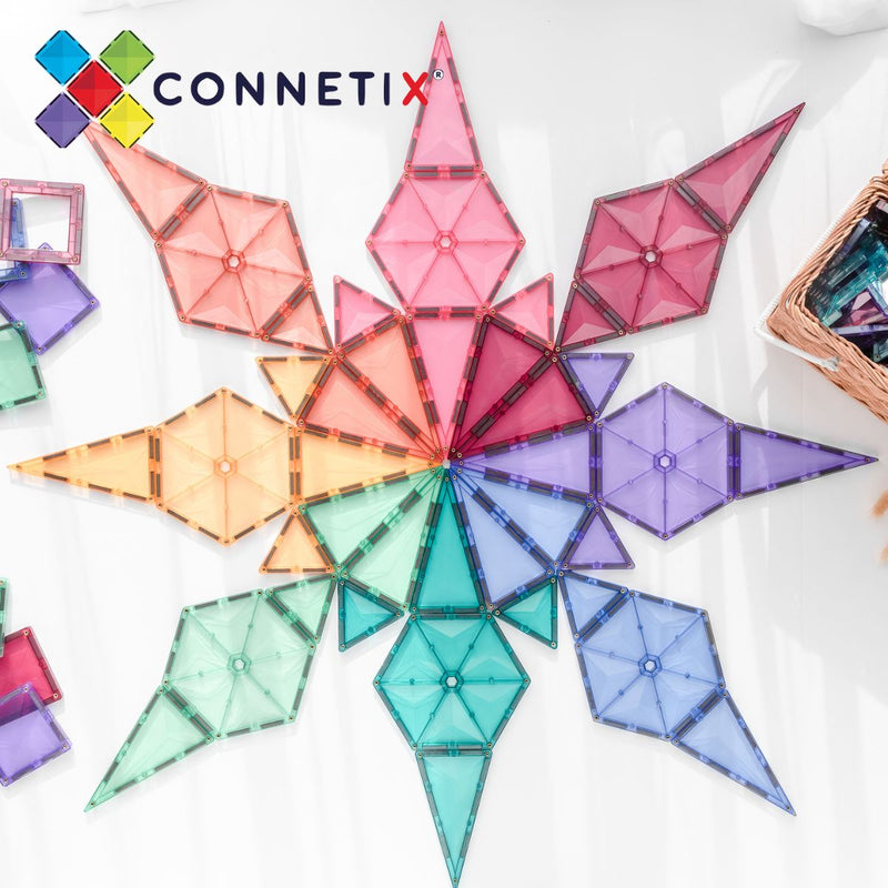 Connetix Tiles Pastel Geometry Pack 40 Piece Best Seller 3yrs+