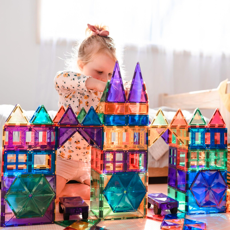 Magnetic Tiles Connetix Tiles Rainbow Mega Pack 212 Piece 3yrs+