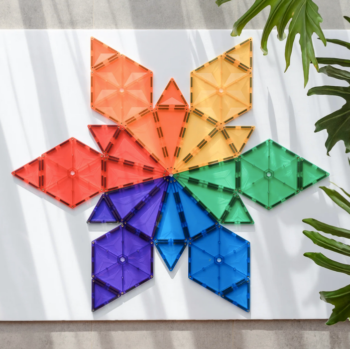 Magnetic Tiles Connetix Tiles Rainbow Geometry Pack 30 Piece 3yrs+