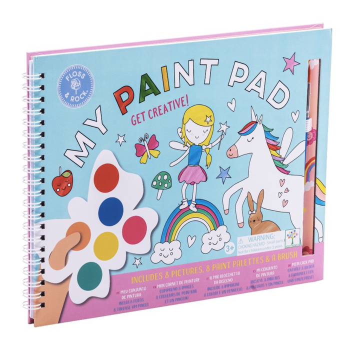 Paint Pad with 8 Paint Palettes and 1 Brush - Rainbow Fairy 3yrs+