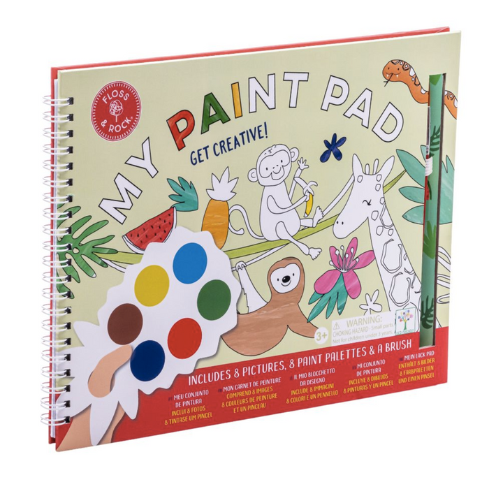 Paint Pad with 8 Paint Palettes and 1 Brush - Jungle 3yrs+
