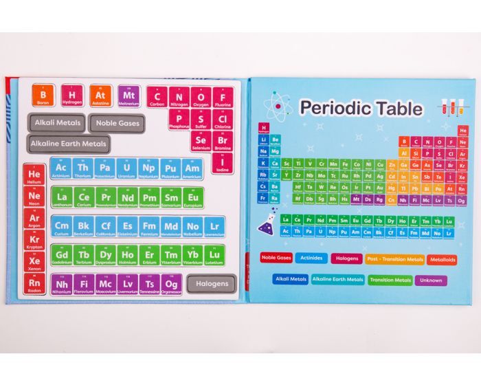 ZooBooKoo Periodic Table Chemistry Magnetic Activity Interactive Book Early Science STEM Travel Toys Best Seller 7yrs+