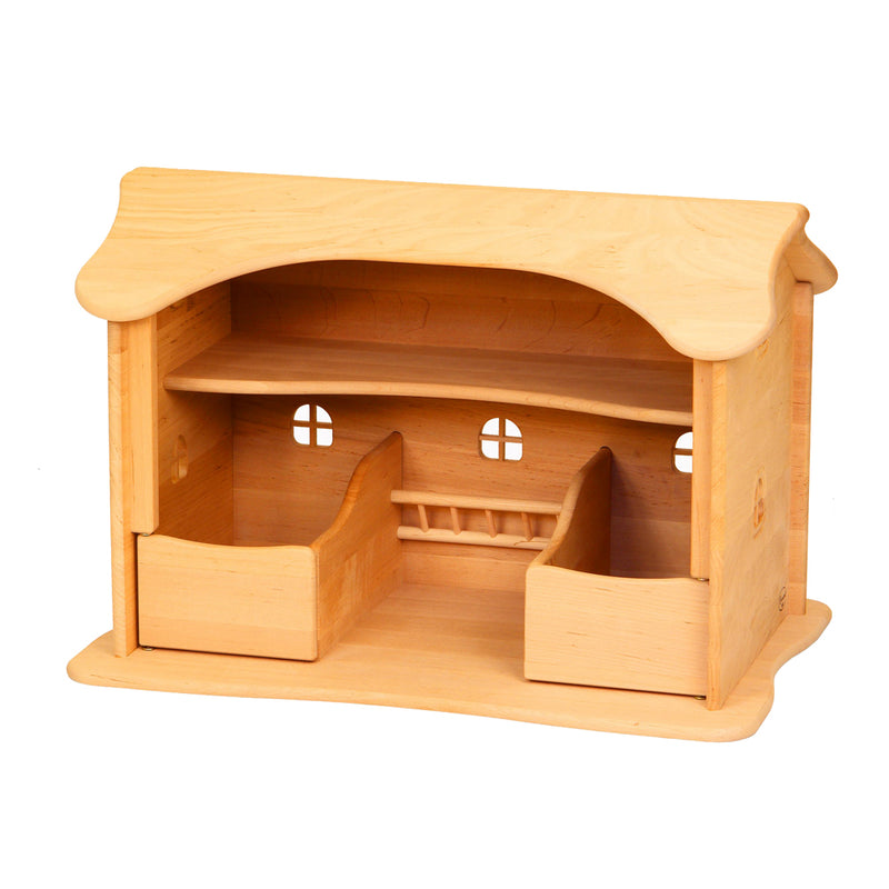 Drewart Farm Barn House Cow Shed with Natural Roof 3yrs+ Farm Animal Wooden Toys (Furniture Shipping)