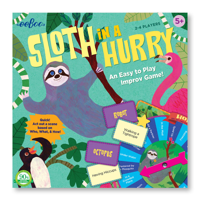 eeBoo Sloth in a Hurry Board Game 5yrs+