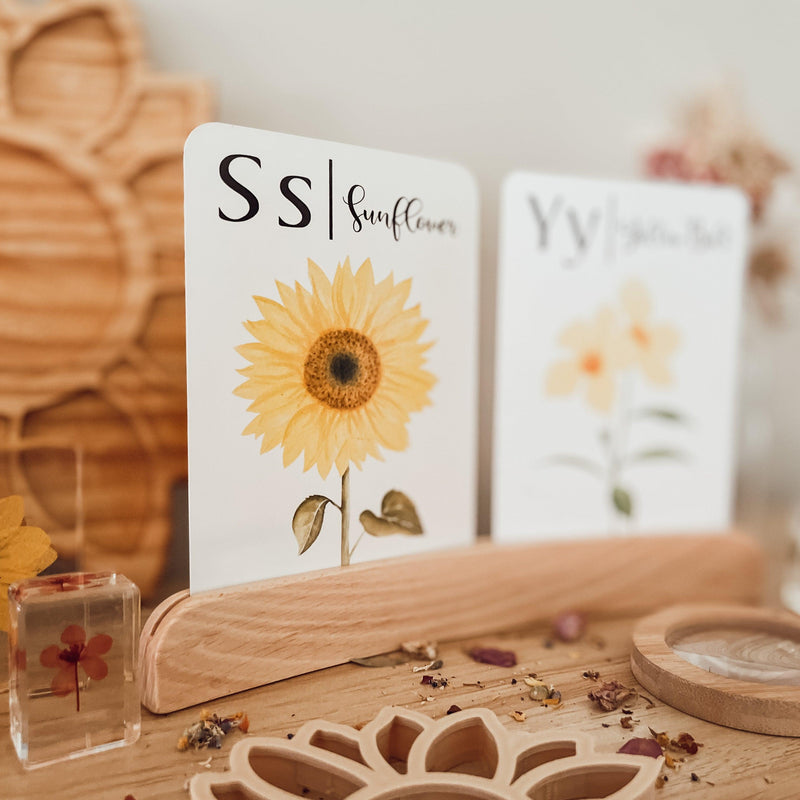 Large Curved Wooden Holder for Language Card, Artwork, Postcard 50cm - My Playroom 