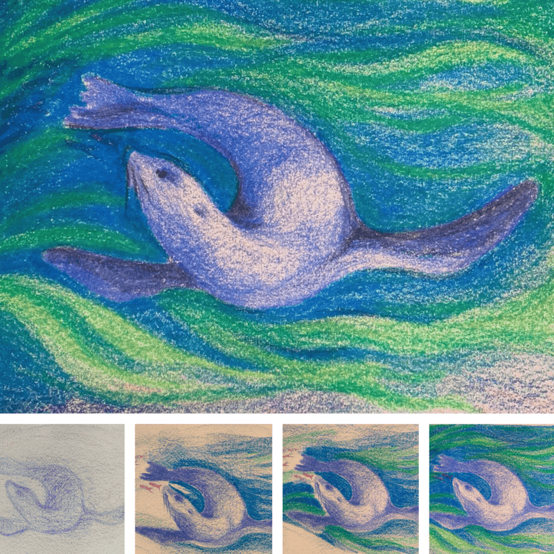 Filana Organic Beeswax Crayons Waldorf Education Inspired 8 Blocks Stationary Art and craft for kids 3yrs+