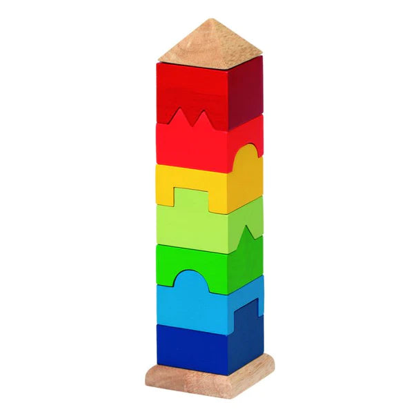 Goki Square Sorting Stacking Tower Developmental Toys for Toddlers Gifts Idea 2yrs+