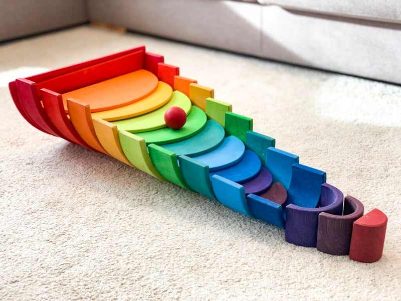 Grimm's Rainbow Semi Circles Toddler Toys Best Seller 12m+