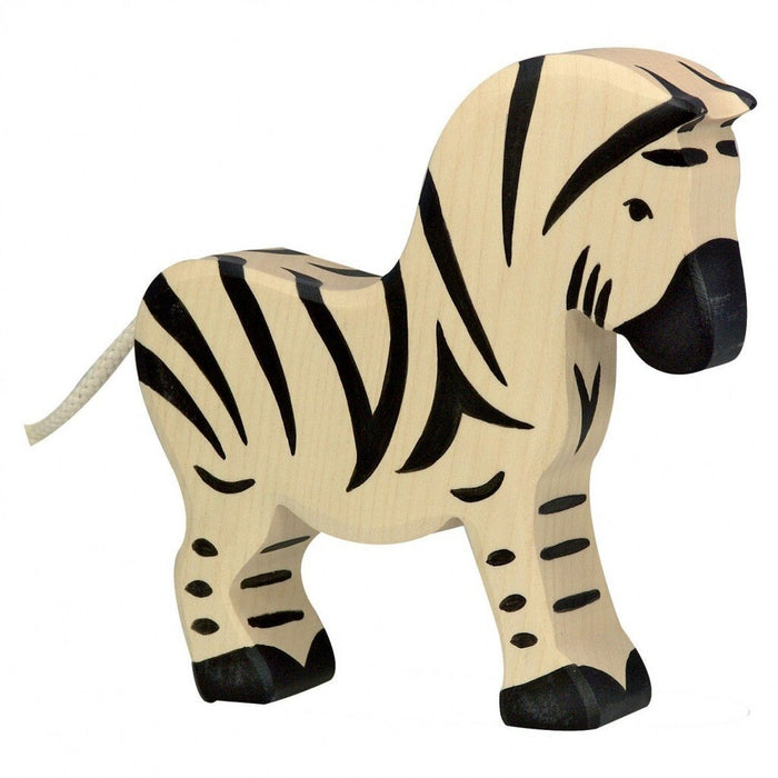 Holztiger Zebra White Tail Wooden Wildlife Animal