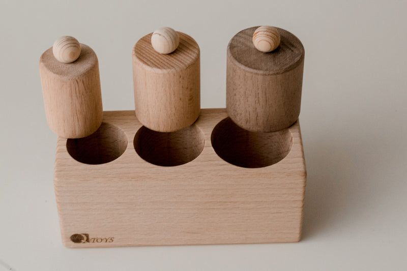 Qtoys 3 Cylinder Blocks Developmental Toys for Toddlers 18m+