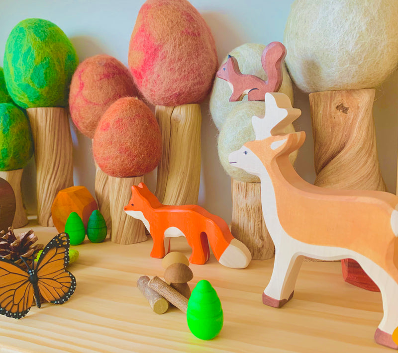 Papoose Felt Four Season Felt Trees Set of 12 Pretend & Imaginative Play Toys Best Seller 3yrs+