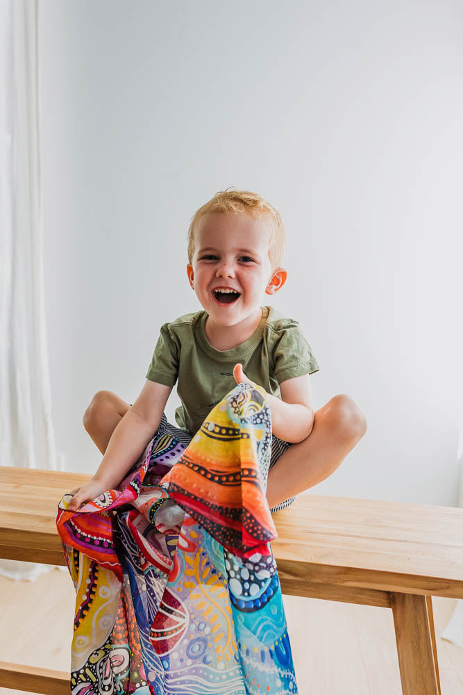 Play Silks by Play Silkies Australia Aboriginal Silk Wani-Wani Watina First Nations Resources Sensory Toys Best Seller 3yrs+