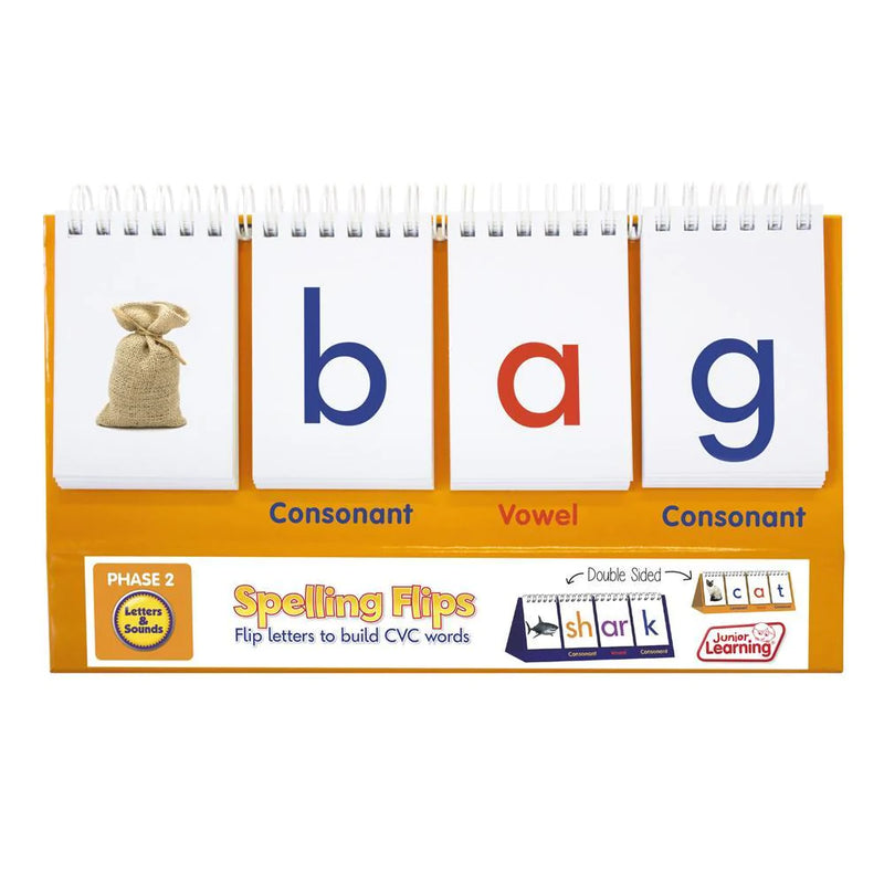 Spelling Flips CVC Words Short and Long Vowels By Junior Learning Early Literacy Phonics Cognitive Language 4yrs+