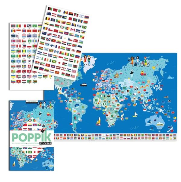 Flags Educational Poster and Stickers by Poppik 7yrs+