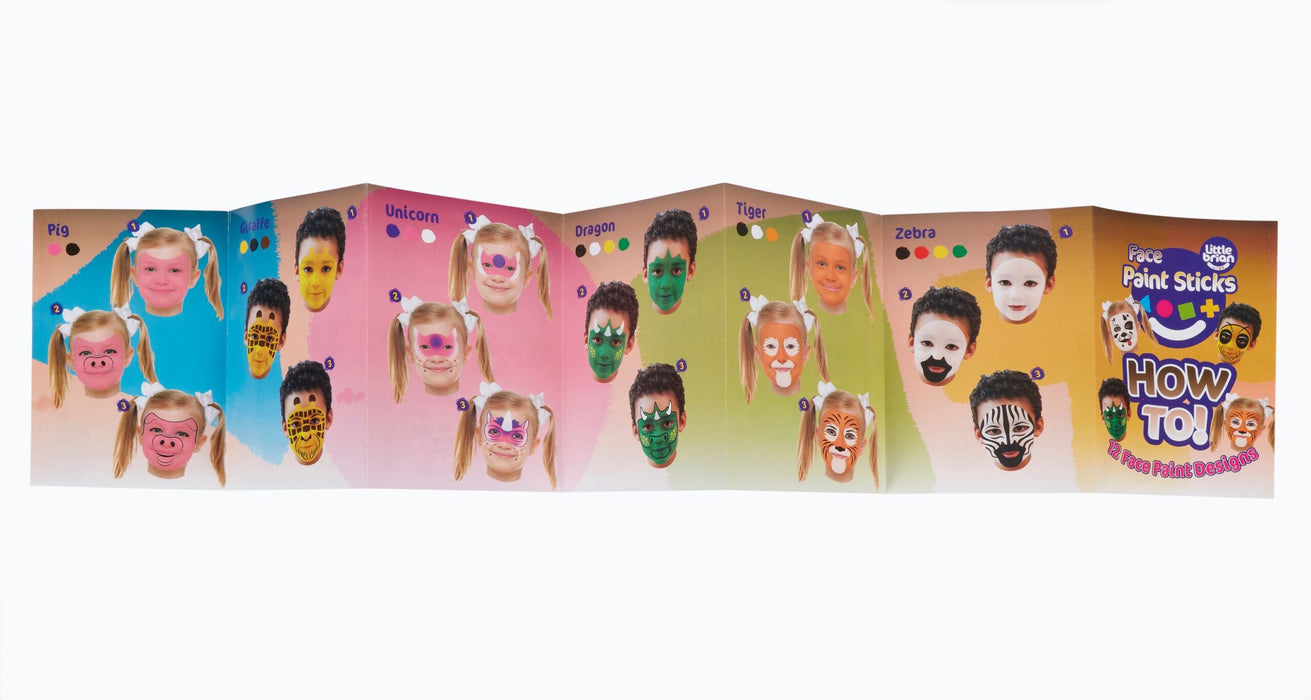 Little Brian Face Paint Sticks - Classic 12 Pack 3yrs+