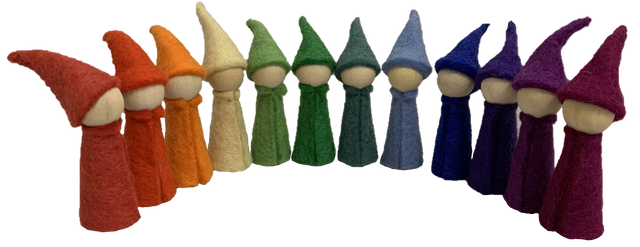Papoose Felt Goethe Gnomes Set of 12 Dollhouse Play Pretend & Imaginative Play Toys 3yrs+