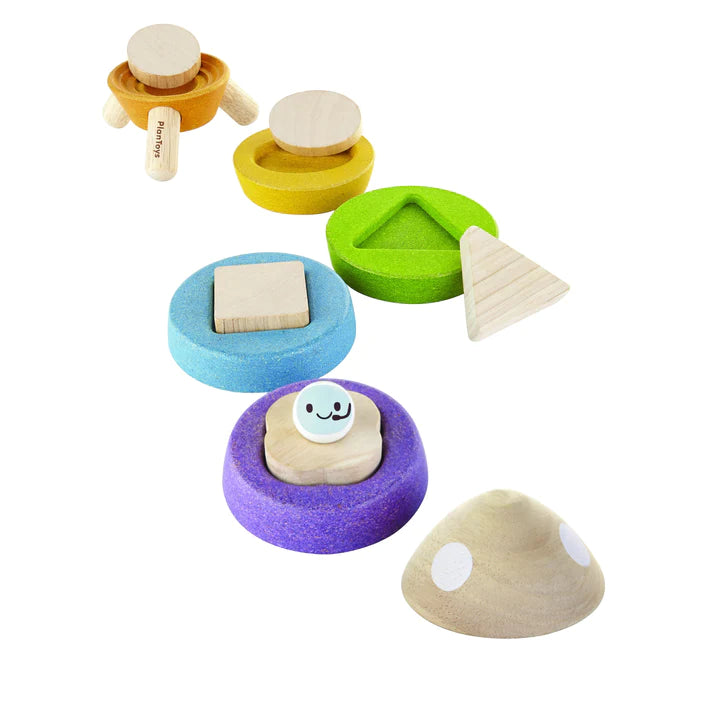 PlanToys Stacking Rocket Developmental Toys for Toddler Toys 18m+