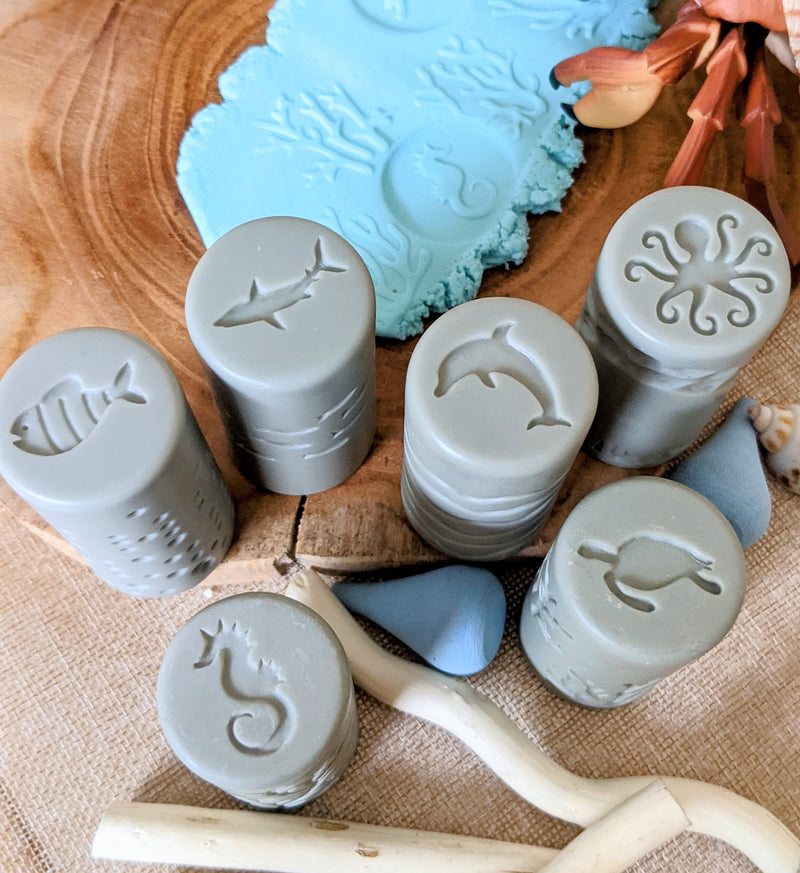 Yellow Door Let’s Roll Habitat Ocean Life Rolling Pin Art and Craft for Kids Playdough Sand Play Tools Sensory Toys Best Seller 3yrs+