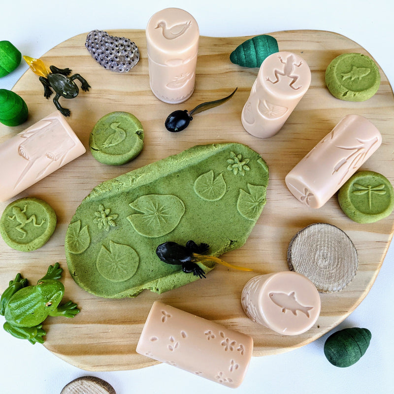 Yellow Door Let’s Roll Habitat Pond Life Rolling Pin Art and Craft for Kids Playdough Sand Sensory Toys 2yrs+