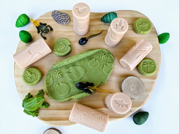 Dragons Playdough Stamps playdough Accessories wooden Log Playdough Stamps  natural Play montessori Early Years Resource 