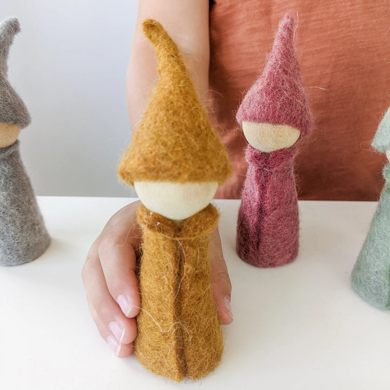 Papoose Felt Earth Gnomes Set of 7 Dollhouse Play Pretend & Imaginative Play Toys Best Seller 3yrs+