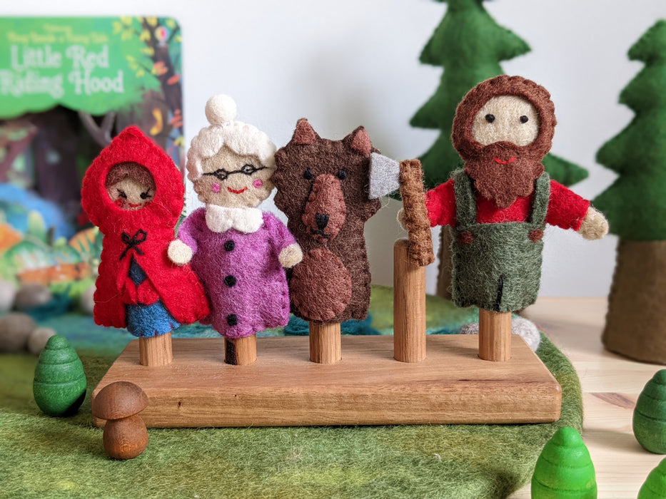 Pashom Little Red Riding Hood Finger Puppets Set of 4