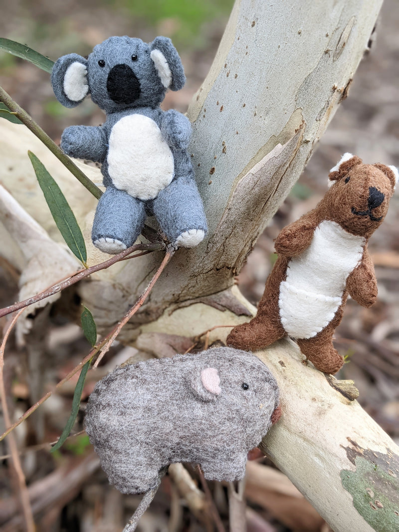 Pashom Felt Koala Small Pretend & Imaginative Play Toys Felt Animals Clearance 3yrs+