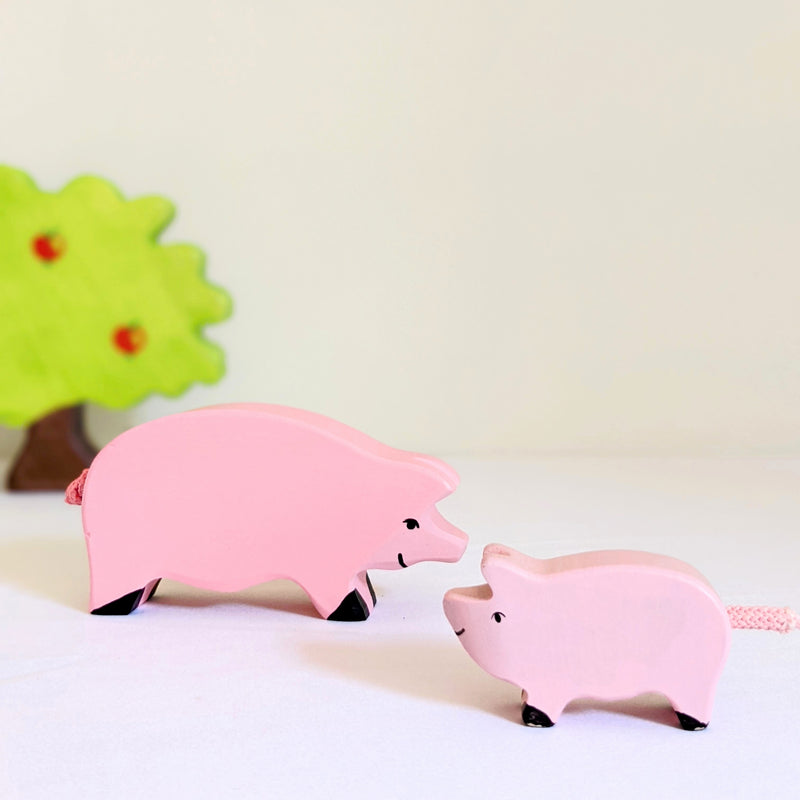 Holztiger Pig Wooden Animals Farm Animal Toys 3yrs+