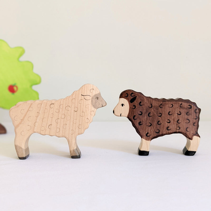 Holztiger Sheep White Wooden Animals Farm Animal Toys 3yrs+