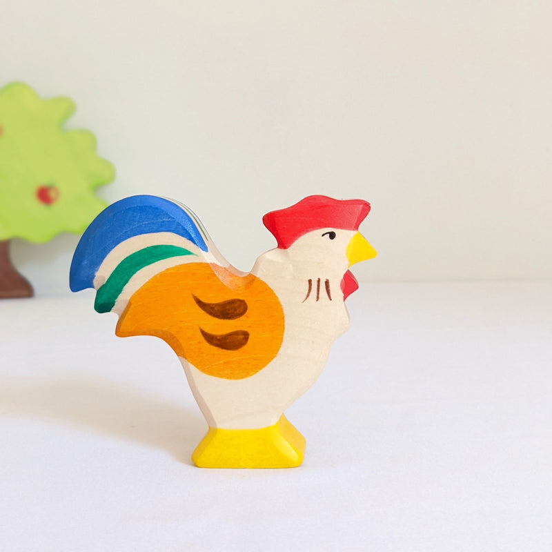 Holztiger Rooster Wooden Animals Farm Animal Toys 3yrs+