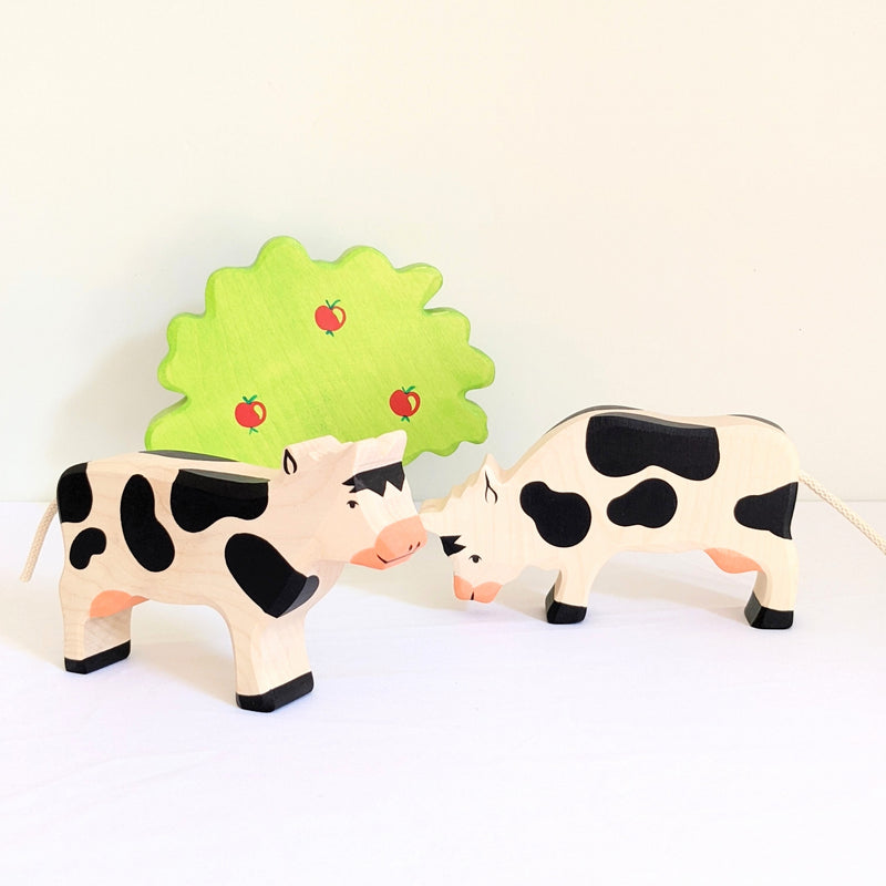 Holztiger Cow Wooden Animals Grazing Farm Animal Toys 3yrs+