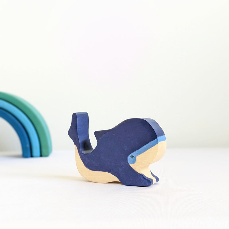 Holztiger Small Blue Whale Wooden Animals Sea Life Animal 3yrs+